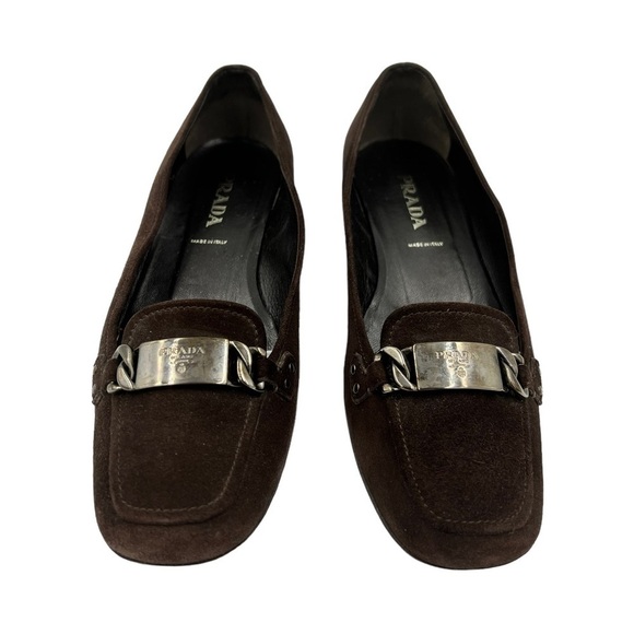 PRADA Suede Leather Loafers - Picture 6 of 16